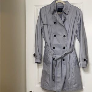 Banana Republic Gray Blue Trench Coat